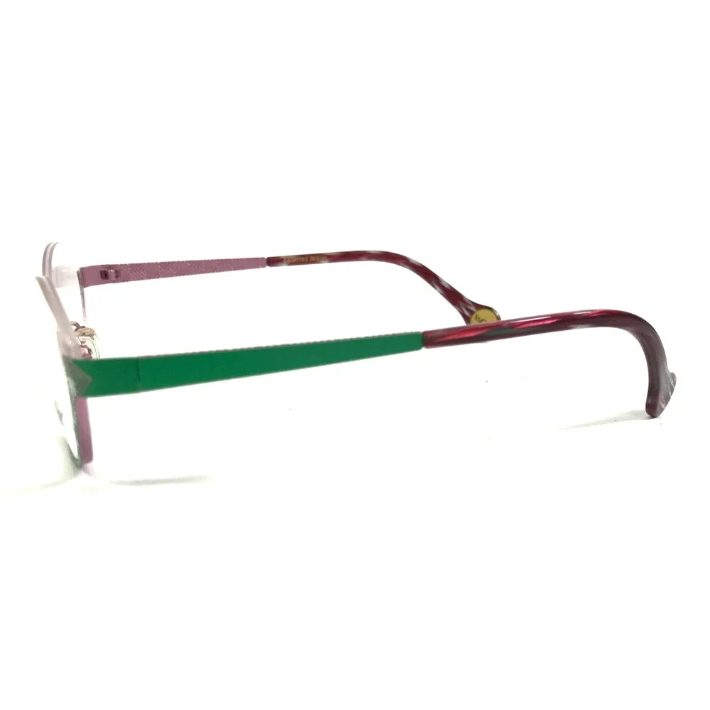 BOZ Eyeglasses Frames WORLD 4082 Green Pink Cat Eye Half Rim 52-17-140